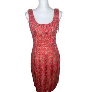 Milly New York Women's Macey Pencil Dress Size 2 Watermelon Red NWT Silk Blend